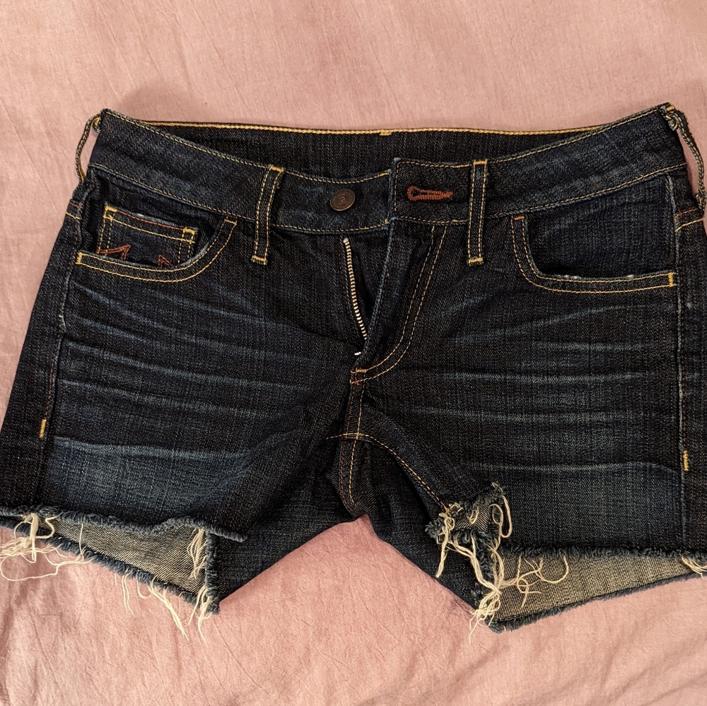 True Religion cutoff jean shorts size 25